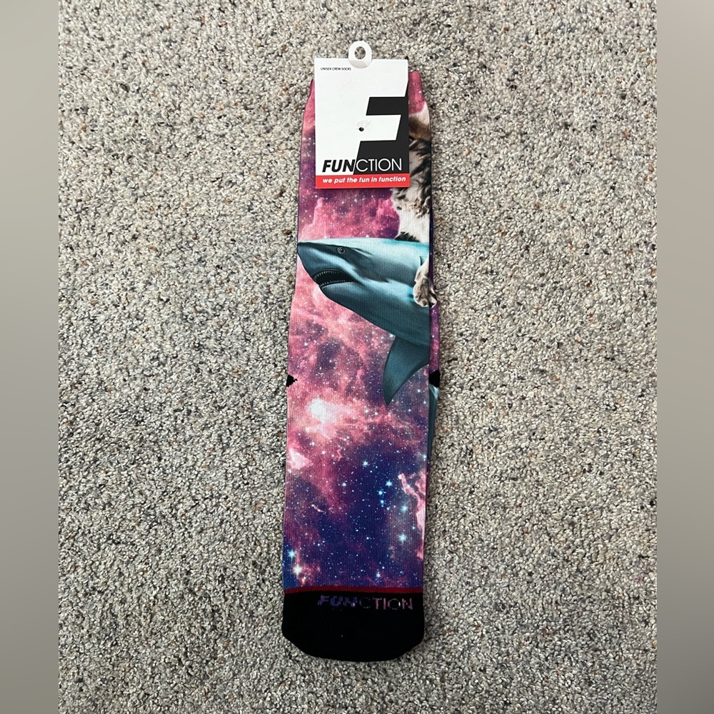 NWT Function Shark Galaxy Socks Unisex